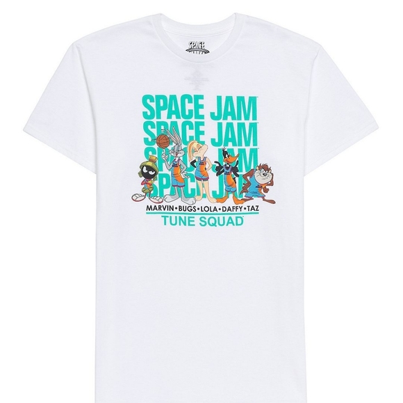 Space Jam Tune Squad Unisex Graphic White T-Shirt Size M - Picture 1 of 5